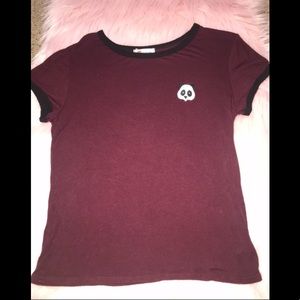 Maroon Panda Tee